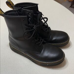 Dr. Martens Kids Black Vegan Leather Boots